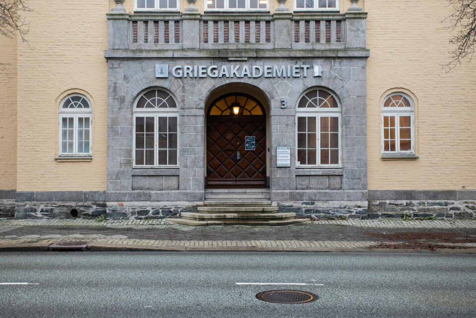 GRIEGAKADEMIET: Siden oppstarten i 1995 har Griegakademiet holdt til i lokalene på gamle Nygård skole. FOTO: Josef Kosler