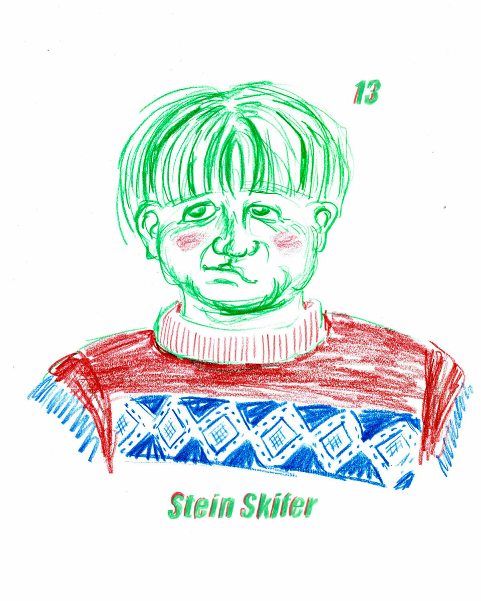 VINNAREN: Stein Skifer vart først over målstreken, men var uheldig å sølte syltetøy på ordlista si. ILLUSTRASJON: Nilda Miltell