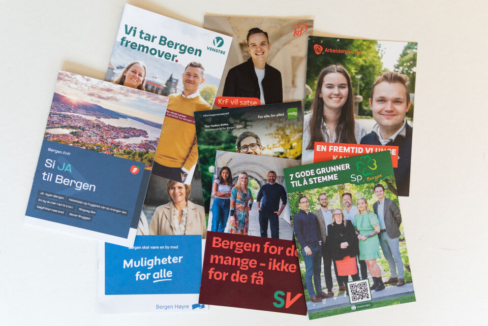 PARTIPROGRAM: Det er mange som ønsker seg velgernes oppmerksomhet i forkant av valget. FOTO: Iben Jorde
