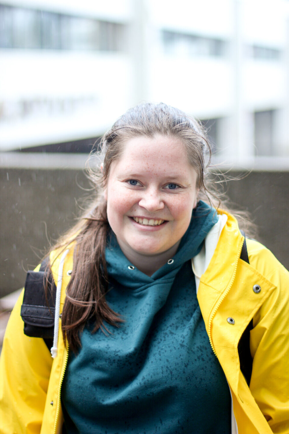 SHAME. Fantoft resident Emma Kienes thinks the tagging is a shame.
