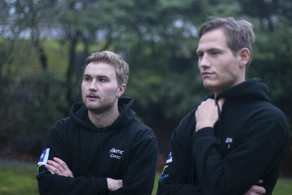 MAKKERPAR: Trener Marius Wikman (t.v.) og leder Henrik Longva Knutsen håper på et opprykk også denne sesongen.