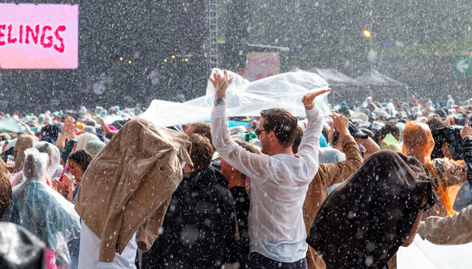 REKORD: Rekordregnet skapte våte tilstander under fjorårets Feelingsfestival. FOTO: Arkiv