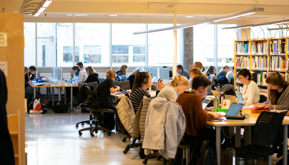 PACKED: The libraries and study spots are usually packed all around Bergen during the exam periods.