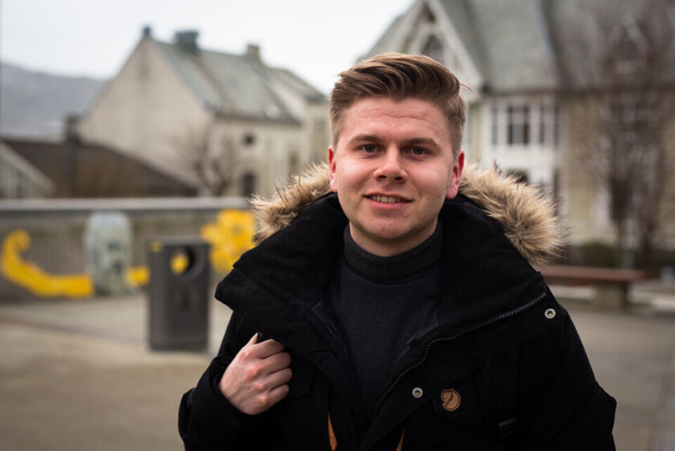 BARRIER. Sondre Mandelid Kleppe thinks that Norwegian language is a barrier that keeps international students from the student society. FOTO: NICKLAS CHRISTIANSEN