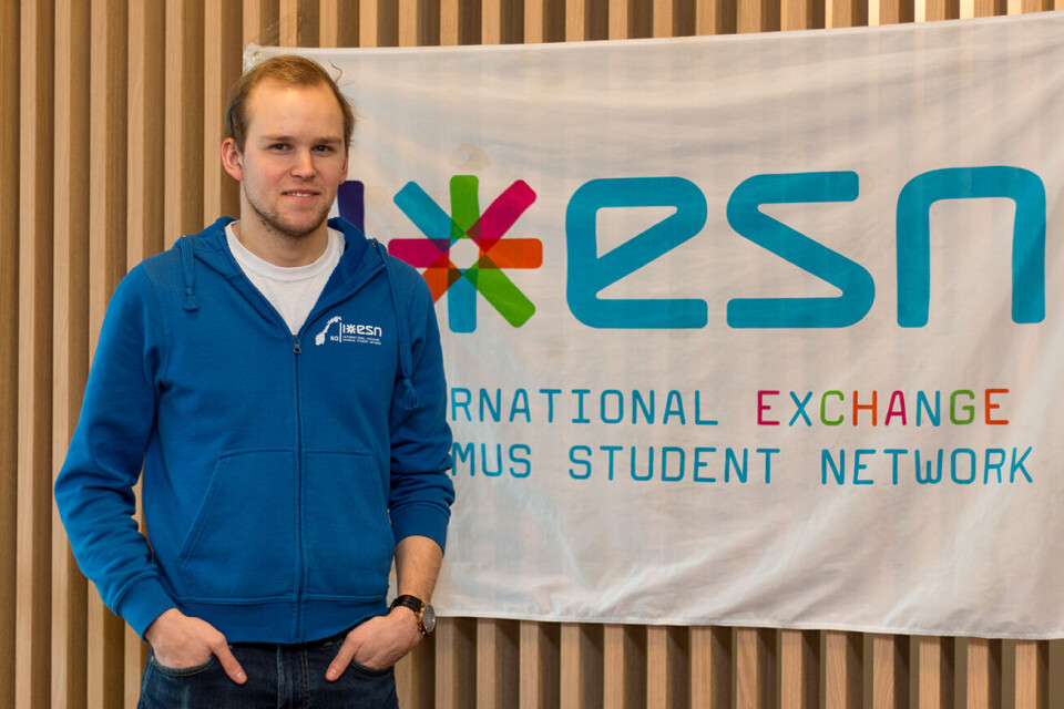 ESN. Øystein Breiteig is the President of the Erasmus Student Network. FOTO: ADRIAN GRINDBAKKEN
