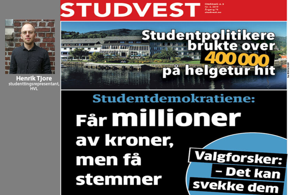 CLICK-BAIT. Innsender er uenig i Studvests vinkling i saken om GIRAturen på HVL som blant annet var publisert i avisen 6.mars.