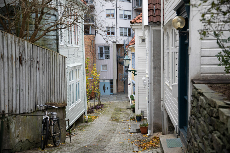 TOMT. Bergen by kan virke tom og stille om dagen.