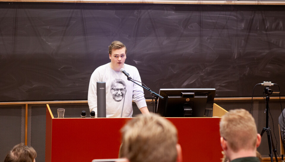 ENDRINGSFORSLAG. Andreas Trohjell la frem budsjettforslaget som ble vedtatt.
