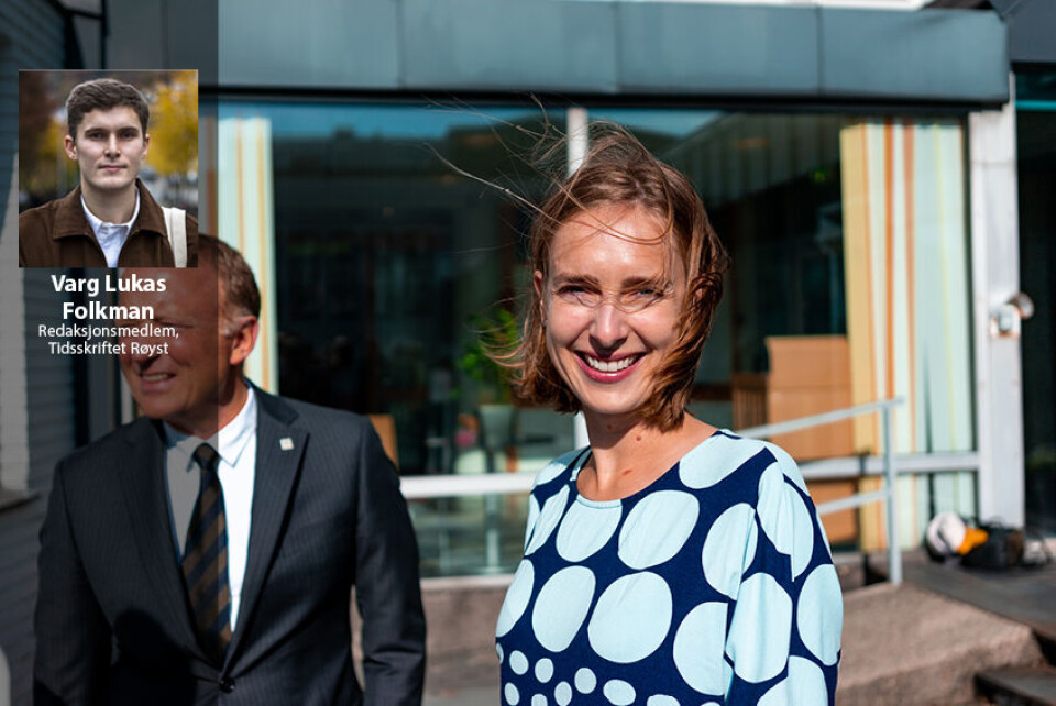 UNNVIKENDE. Det er naturlig at Nybø ønsker å unngå å snakke om støtten, men hvorfor lar studentenes valgte ledere henne gjøre det, spør Varg Folkman i dette leserinnlegget. ARKIVFOTO: TORE HAUKE THIESEN
