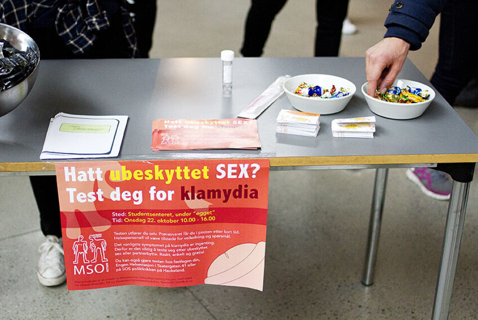 KJØNNSSYKDOMMER. Den store oppslutningen blant studentene på dager som klamydiadagen sier noe om behovet for å enkelt kunne teste seg for seksuelt overførbare infeksjoner, skriver innsenderne fra Venstrealliansen. ARKIVFOTO: JULIE BJELLAND BUER