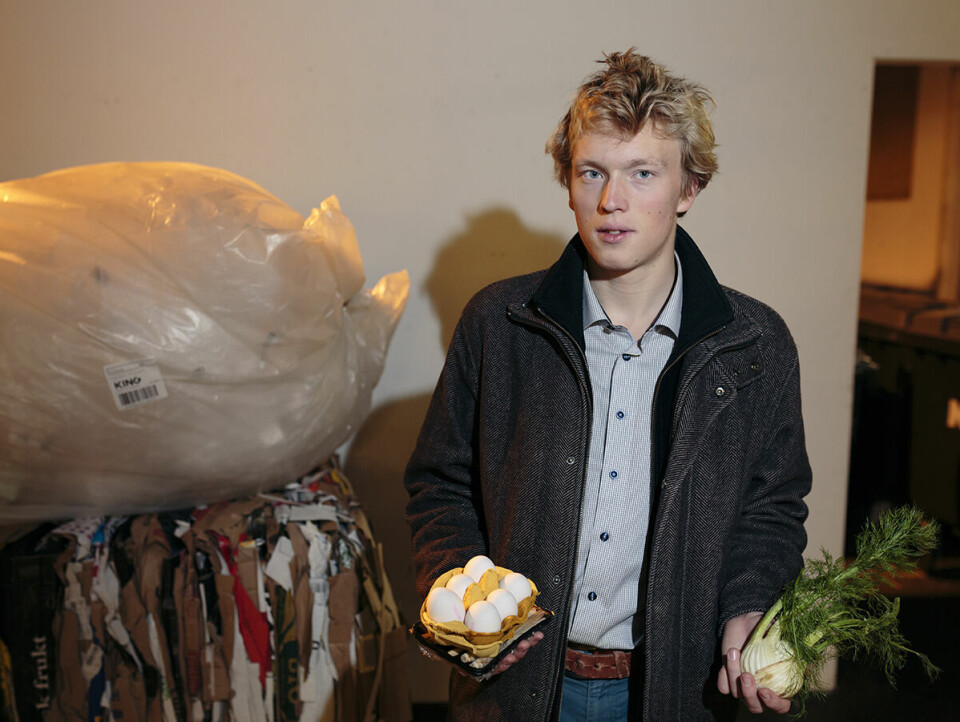 LITE BÆREKRAFTIG. Fredrik Wyller opplever ofte å finne spiselig mat som ingen får nyte. FOTO: HENRIK FOLLESØ EGELAND