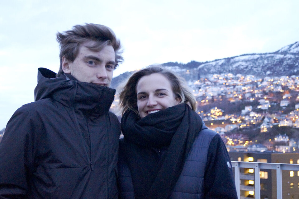 TINDER. Alixe Averty, a French student in communication, and Steffen Algrøy Boga, a Norwegian student, met on Tinder. PHOTO: MARIE PIQUET
