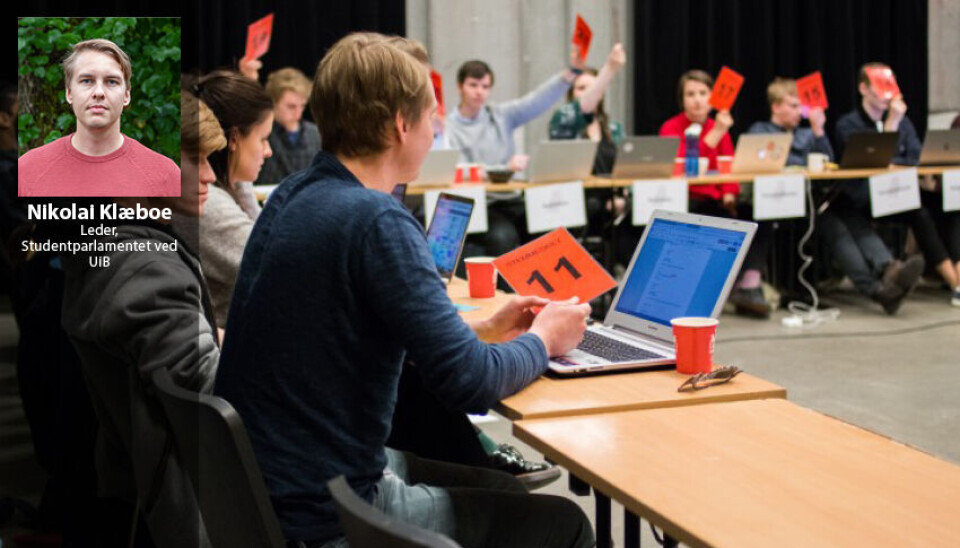 ÅPENT. Studentparlamentet har tilrettelagt med offentlige møter hvor alle studenter kan møte opp for å høre på, møte, stille spørsmål til- og diskutere med kandidatene. ARKIVFOTO: SIREN GUNNARSHAUG