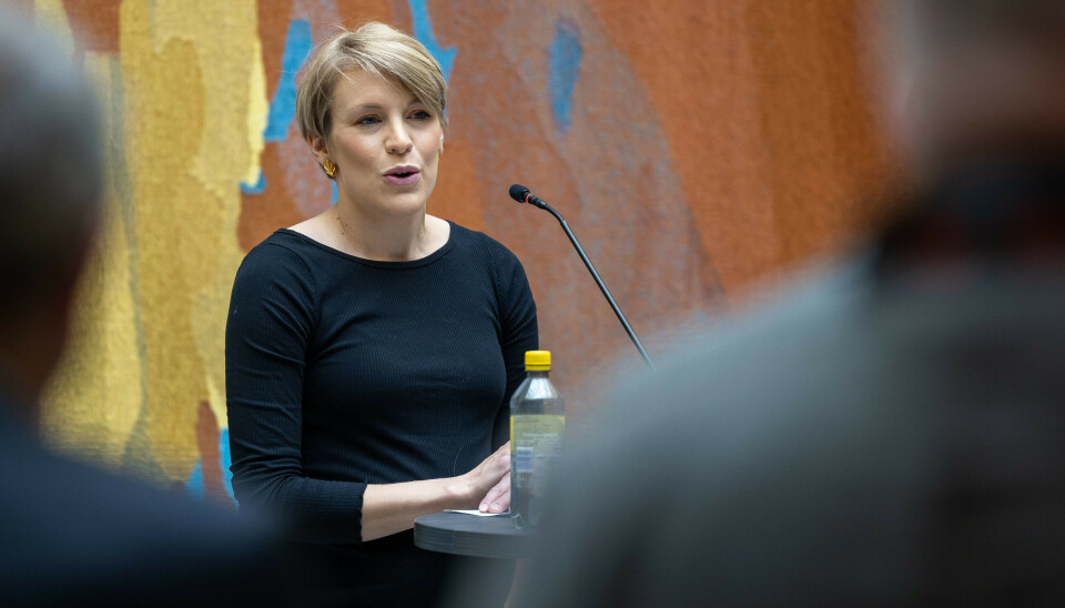 FORHANDLINGER: SV, her representert ved finanspolitisk talsperson Kari Elisabeth Kaski har forhandlet fram studiestøtteøkning fra neste høst av. Bildet er fra 2022.
