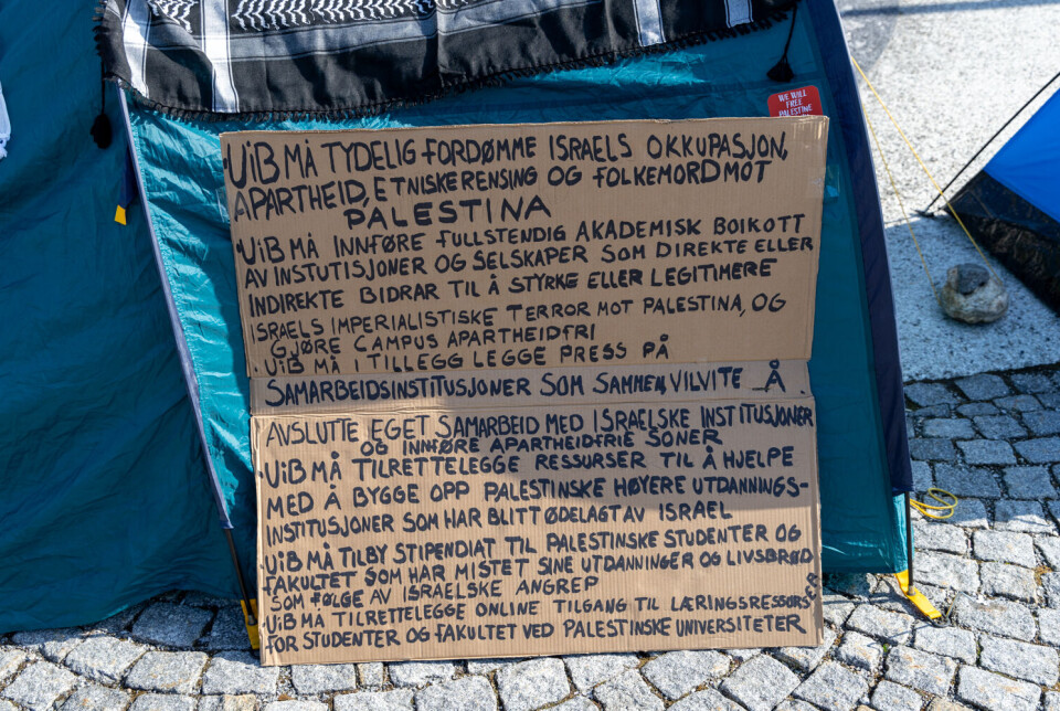 MER ENN AKADEMISK BOIKOTT: Dette krever demonstrantene.