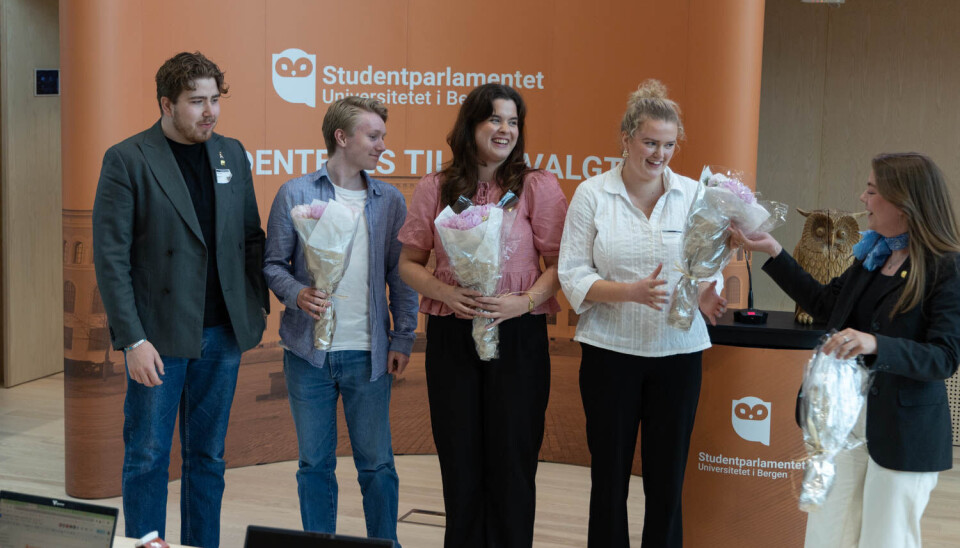 NYTT ARBEIDSUTVALG: Fra venstre: Arvid Fauskanger Ekberg, Magnus Jansen, Tuva Brady Normanseth og Anne Aurora Ekeland Bjørkly.