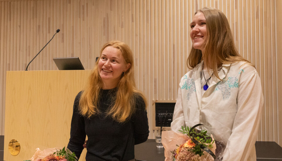 HOBBY-NETTVERK: Emilie Hemsett og Ingvild Stensland vil gjøre klesindustien mer bærekraftig gjennom nettverk av hobby-syere.