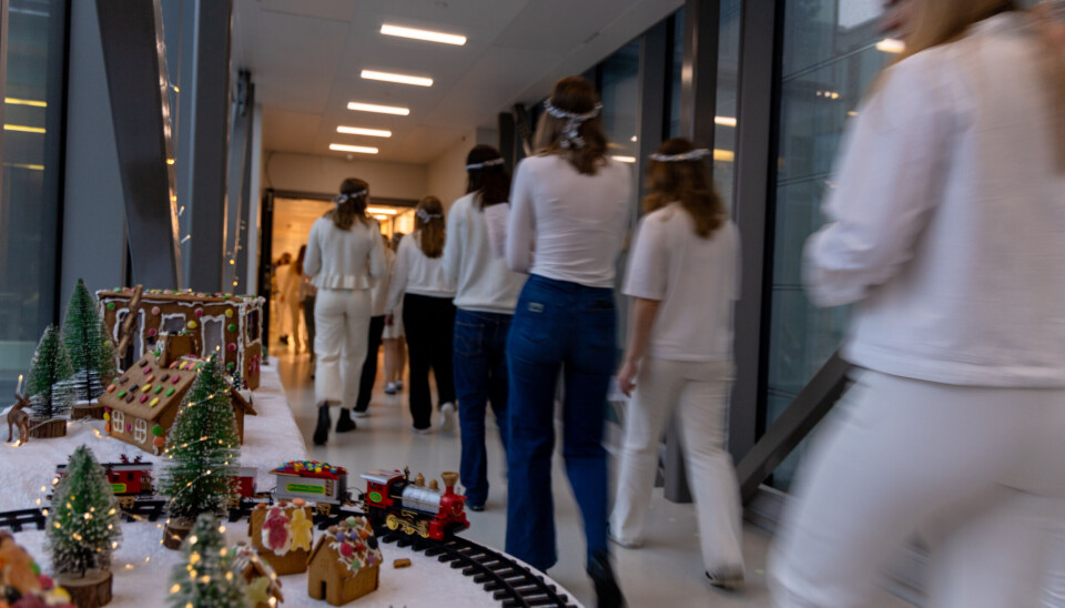 JULEPYNT: De ansatte har gjort seg flid med julepynten. Det ryktes om at barnekirurgen har den fineste.