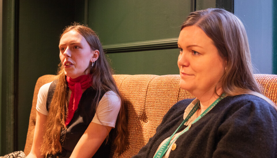 PRIORITET: Hannah Framnes, daglig leder på Kvarteret, og Kristina Kvareng Skorpen, interiørarkitekt ved UiBs eiendomsavdeling, forteller at Stjernesalen skal være et sted studentene har lyst til å være i.