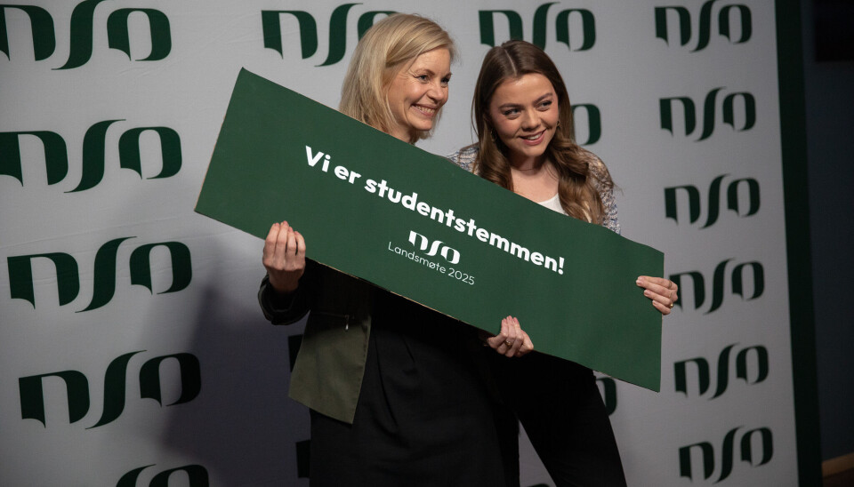 LEDERNE: Forsknings- og høyere utdanningsminister Sigrun Aasland og leder av NSO Kaja Hovdenak deltar på landsmøtet.