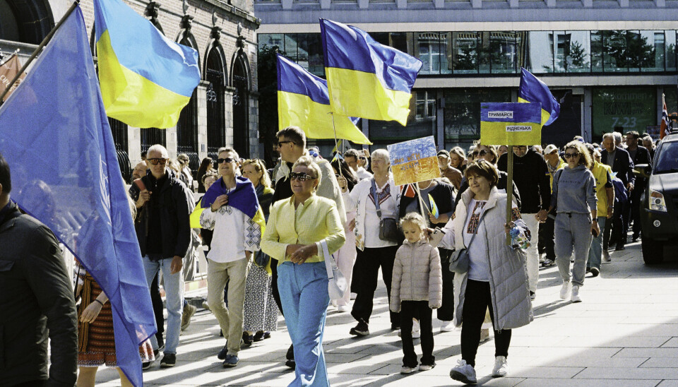UAVHENGIGHET: Ukrainske studenter i Bergen forteller at kampen for uavhengighet fremdeles pågår.