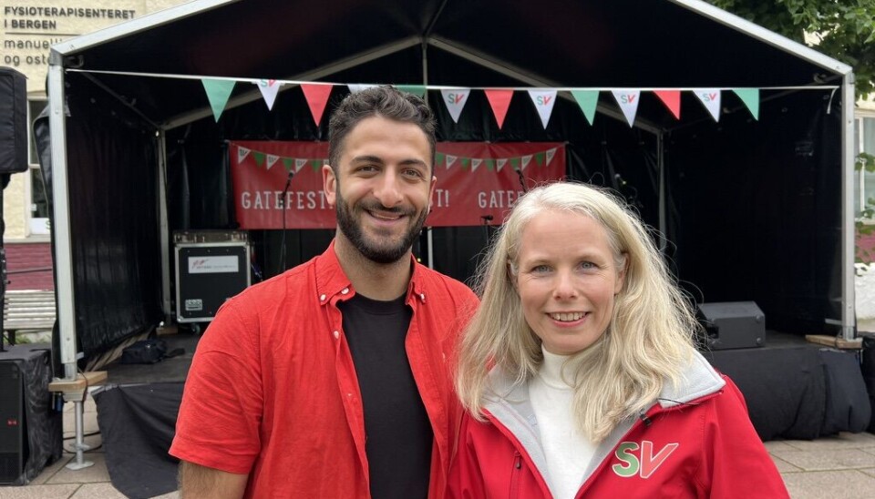 STUDENTLØFT: Alexander Papas og Kirsti Bergstø er klar i kampen for studentane.
