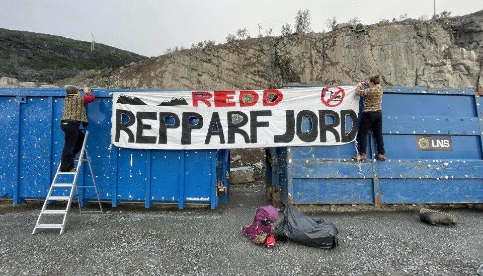 Flere reiste til Repparfjord for å demonstrere.